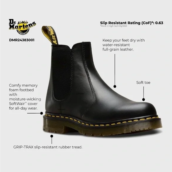 Dr. Martens women’s 2976 Black Leather Chelsea Boot-(worn twice) - Picture 4 of 6
